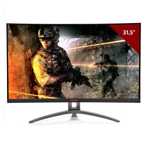 MONITOR GAMER CURVO 32" AOC AG323FCXE FHD 165HZ VGA DP HDMI