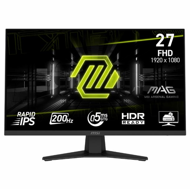 MONITOR GAMER 27" MSI MAG 274F FHD RAPID IPS 200HZ 0.5MS HDMI DP