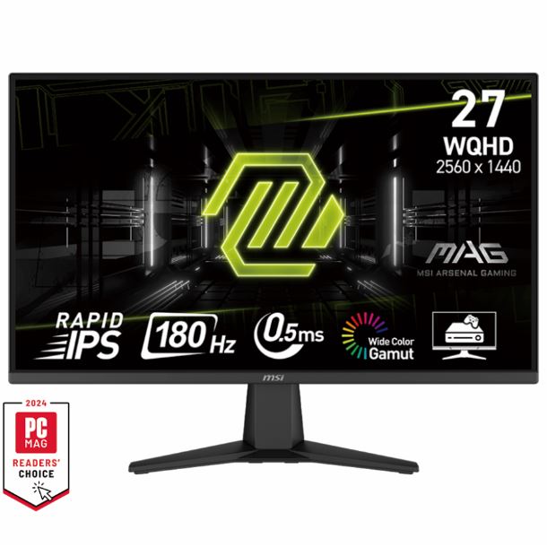 MONITOR GAMER 27" MSI MAG 275QF IPS QHD 180HZ 0.5MS HDMI DP