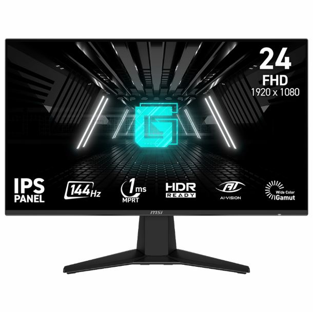 MONITOR GAMER 24" MSI G242L E14 IPS 144HZ FHD HDMI DP