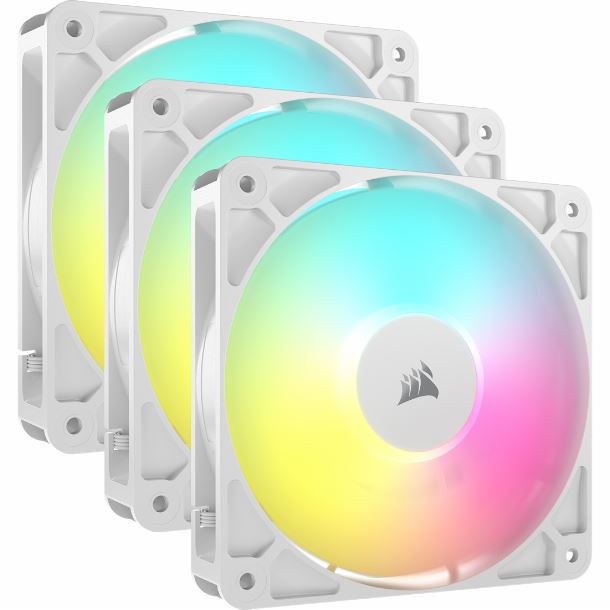 KIT 3 FAN COOLER 120MM CORSAIR RS120 ARGB WHITE CO-9050185-WW