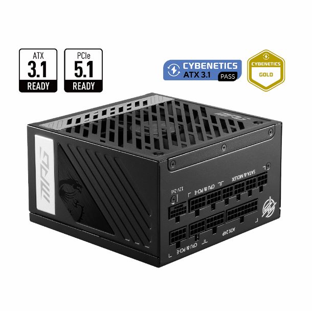 FUENTE 1000W MSI MPG A1000G PCIE5 80 PLUS/CYBENETICS GOLD FULL MODULAR