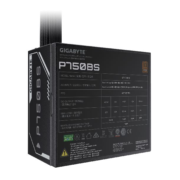 FUENTE 750W GIGABYTE GP-P750BS 80 PLUS BRONZE