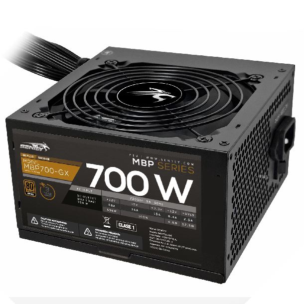 FUENTE 700W SENTEY MBP700-GX ATX 3.1 80 PLUS BRONZE