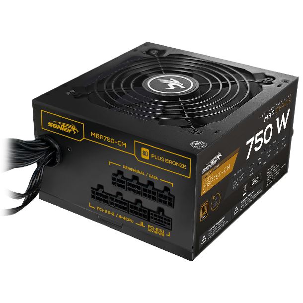 FUENTE 750W SENTEY MBP750-CM ATX 3.1 PCIE 5.1 80 PLUS BRONZE SEMI MODULAR