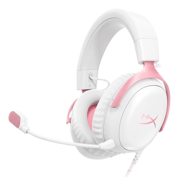 AURICULAR C/MIC HYPERX CLOUD III WHITE/PINK 9W1Q4AA MULTIPLATAFORMA