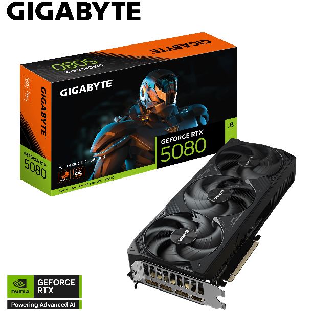 VIDEO GEFORCE RTX 5080 16GB GIGABYTE WINDFORCE OC SFF