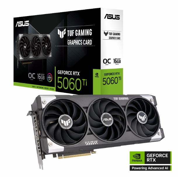 VIDEO GEFORCE RTX 5060 TI 16GB ASUS TUF GAMING OC REEMPLAZO 4060