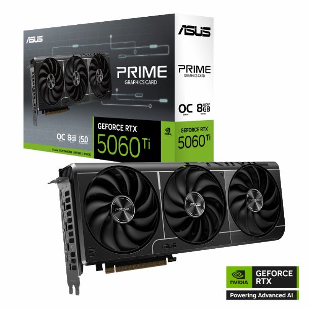 VIDEO GEFORCE RTX 5060 TI 8GB ASUS PRIME OC REEMPLAZO 4060