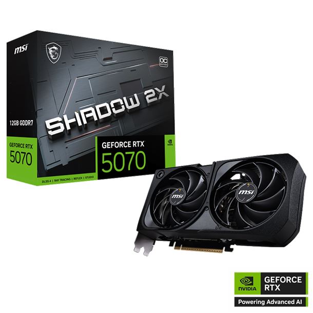 VIDEO GEFORCE RTX 5070 12GB MSI SHADOW 2X OC