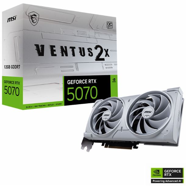 VIDEO GEFORCE RTX 5070 12GB MSI VENTUS 2X OC WHITE