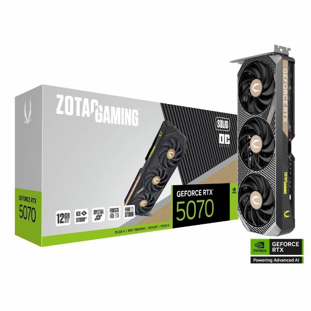 VIDEO GEFORCE RTX 5070 12GB ZOTAC SOLID OC