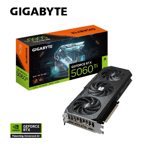 VIDEO GEFORCE RTX 5060 TI 16GB GIGABYTE GAMING OC