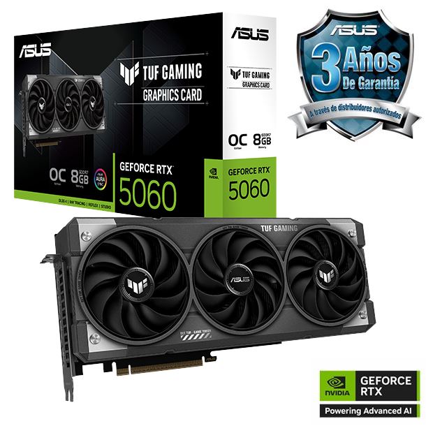VIDEO GEFORCE RTX 5060 8GB ASUS TUF GAMING OC EDITION
