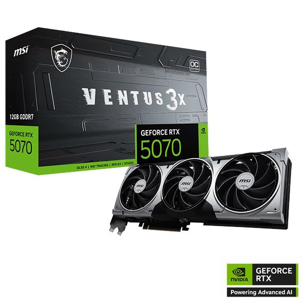 VIDEO GEFORCE RTX 5070 12GB MSI VENTUS 3X OC