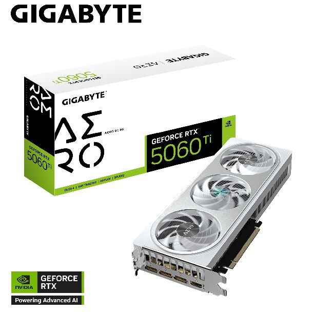 VIDEO GEFORCE RTX 5060 TI 8GB GIGABYTE AERO OC