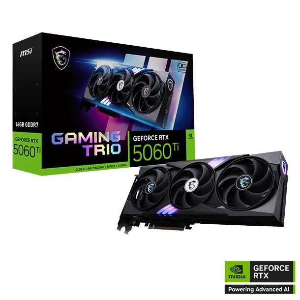 VIDEO GEFORCE RTX 5060 TI 16GB MSI GAMING TRIO OC
