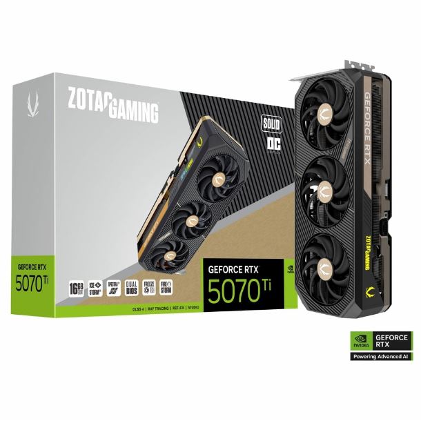 VIDEO GEFORCE RTX 5070 TI 16GB ZOTAC SOLID OC