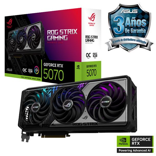 VIDEO GEFORCE RTX 5070 12GB ASUS ROG STRIX GAMING OC EDITION