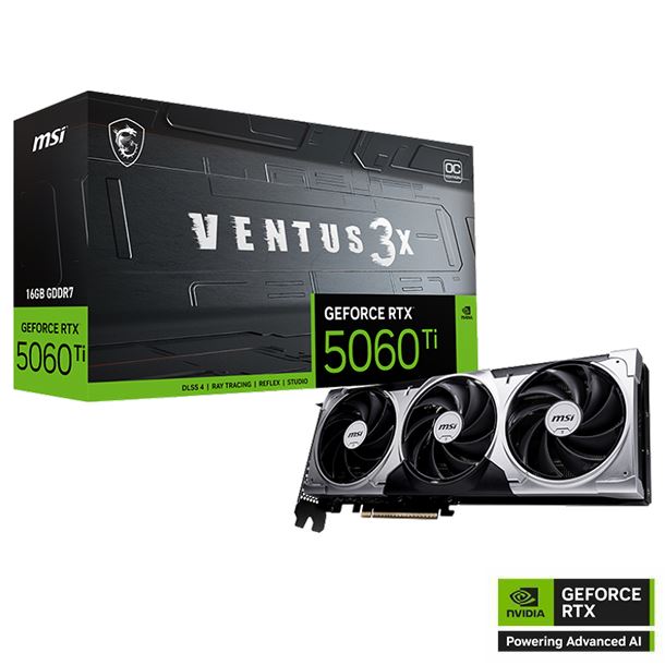 VIDEO GEFORCE RTX 5060 TI 16GB MSI VENTUS 3X OC