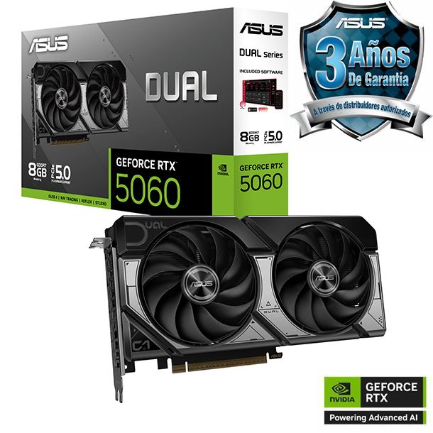 VIDEO GEFORCE RTX 5060 8GB ASUS DUAL