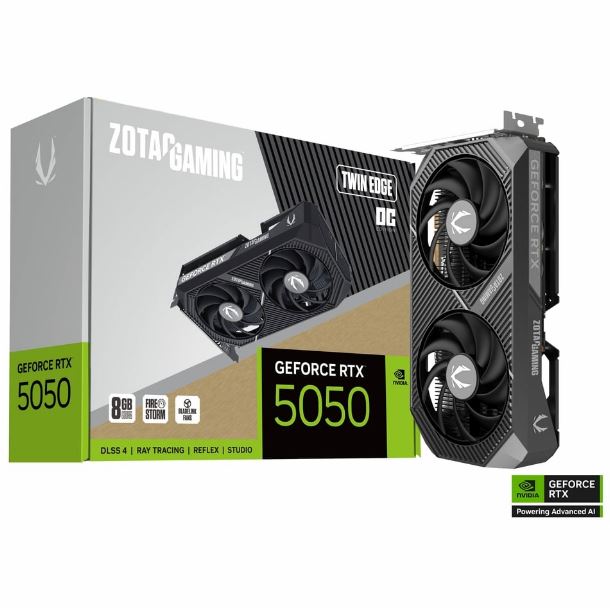 VIDEO GEFORCE RTX 5050 8GB ZOTAC TWIN EDGE OC