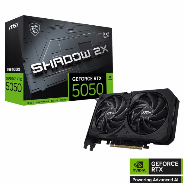 PLACA DE VIDEO GEFORCE RTX 5050 8GB MSI SHADOW 2X OC