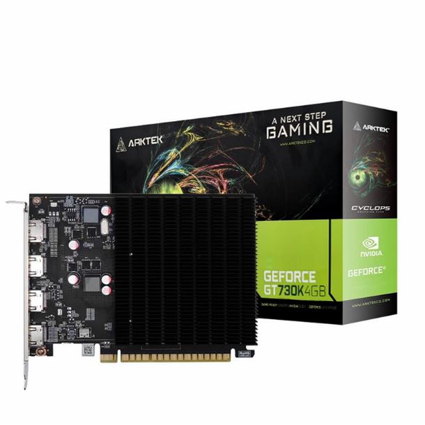VIDEO GEFORCE GT 730K 4GB DDR3 64BIT ARKTECK AKN730KD3S4GH1
