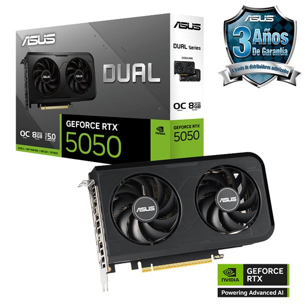 VIDEO GEFORCE RTX 5050 8GB ASUS DUAL OC EDITION