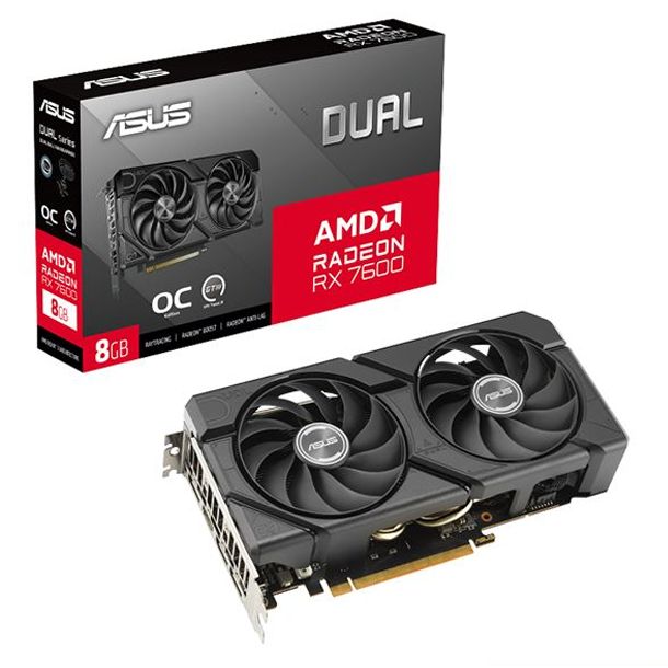 PLACA DE VIDEO RADEON RX 7600 8GB ASUS DUAL EVO OC EDITION