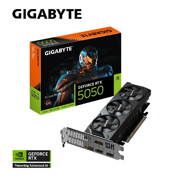 PLACA DE VIDEO GEFORCE RTX 5050 8GB GIGABYTE LOW PROFILE OC