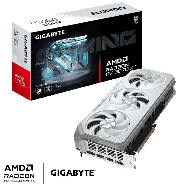 PLACA DE VIDEO RADEON RX 9070 XT 16GB GIGABYTE GAMING ICE OC