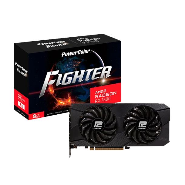 PLACA DE VIDEO RADEON RX 7600 8GB POWERCOLOR FIGTHER