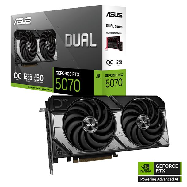 PLACA DE VIDEO GEFORCE RTX 5070 12GB ASUS DUAL OC EDITION