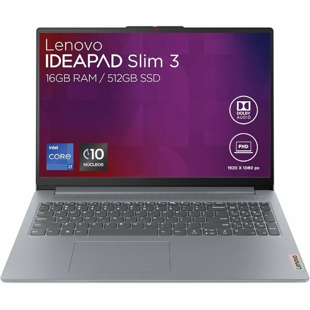 NOTEBOOK LENOVO 15.6" IDEAPAD SLIM 3 15IRH8 I7-13620H 16GB 512GB FHD FREE INGLES