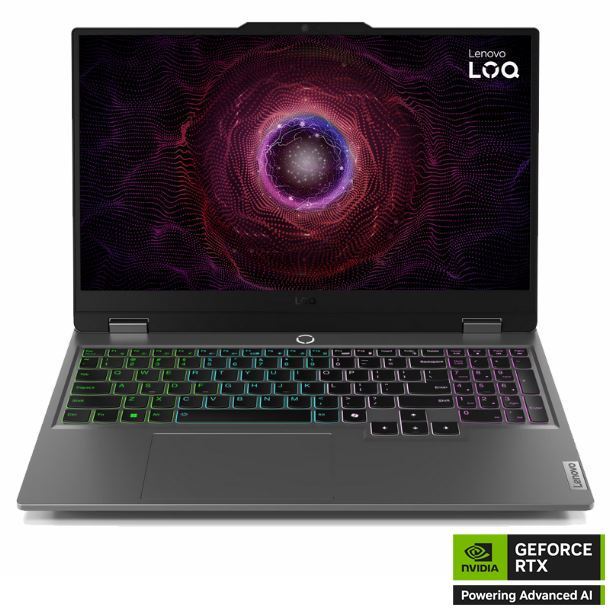 NOTEBOOK LENOVO 15.6" LOQ 15IAX9E I5-12450HX 8GB 512GB GEFORCE RTX 3050 FHD 144HZ FREE