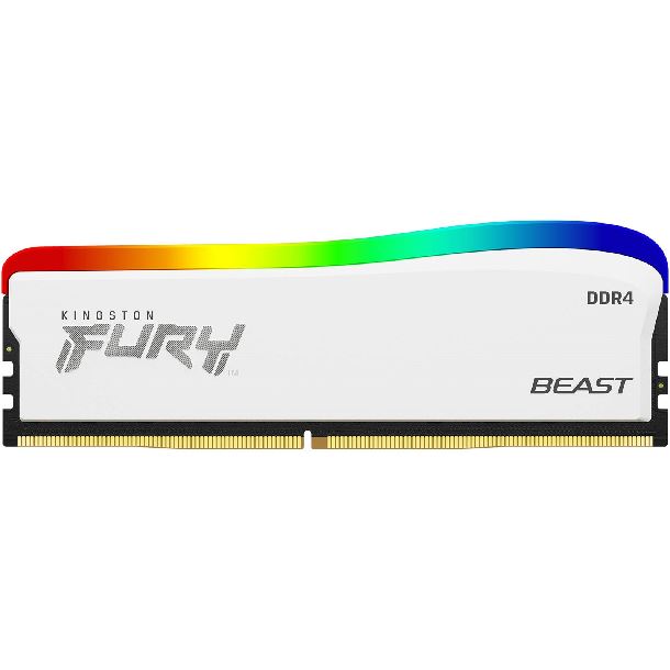 MEMORIA 16GB DDR4 3200 KINGSTON FURY BEAST WHITE RGB