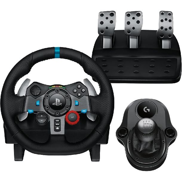 COMBO LOGITECH VOLANTE G29 SE + PEDALERA + PALANCA DE CAMBIOS SHIFTER PC/PS4/PS5 991-00529