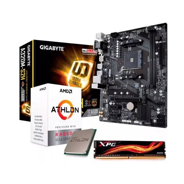 COMBO AMD ATHLON 3000G - A320 - 16GB - 480GB