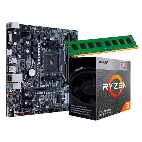 COMBO AMD RYZEN 3 3200G - A320M - 8GB 3200
