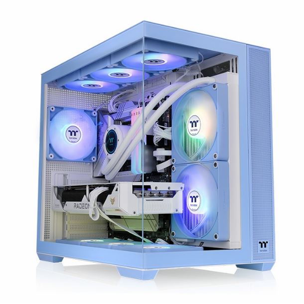 GABINETE THERMALTAKE VIEW 380 TG 4FAN ARGB HYDRANGEA BLUE