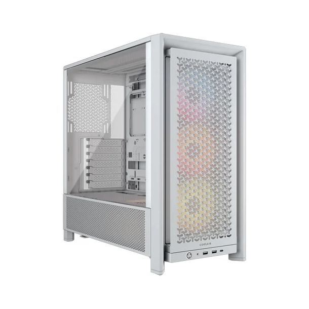 GABINETE CORSAIR FRAME 4000D RS 3FAN ARGB TG WHITE CC-9011297-WW
