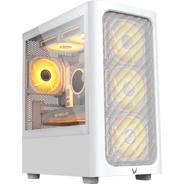GABINETE GAMER FORMULA V AIR MESH G3 WHITE 4FAN FRGB