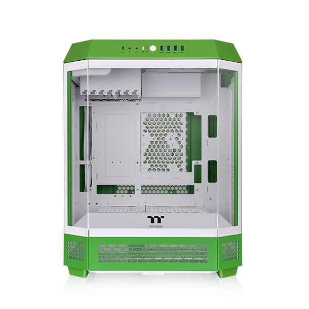 GABINETE THERMALTAKE THE TOWER 600 TG 2FAN LIGHT YEAR GREEN