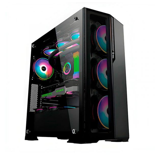 GABINETE GAMER TEROS TE-1175N TG 4FAN ARGB