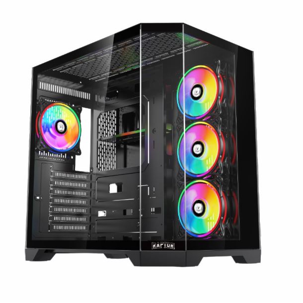 GABINETE RAPTOR ECLYPSE TG 4FAN RGB