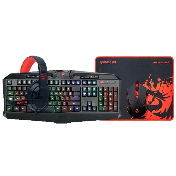 (OUTLET) COMBO REDRAGON S101-BA-2 TECLADO K503/MOUSE M601/PAD P001/AURICULARES H