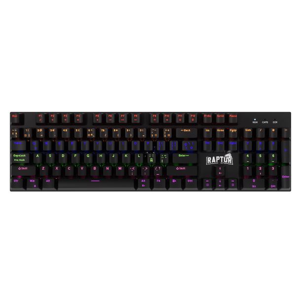 TECLADO RAPTOR FIRECLAW M104 MECANICO RETROILUMINADO SWITCH RED OTEMU