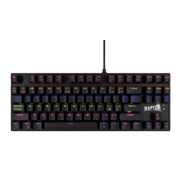 TECLADO RAPTOR FIRECLAW M87 MECANICO RETROILUMINADO SWITCH RED OTEMU