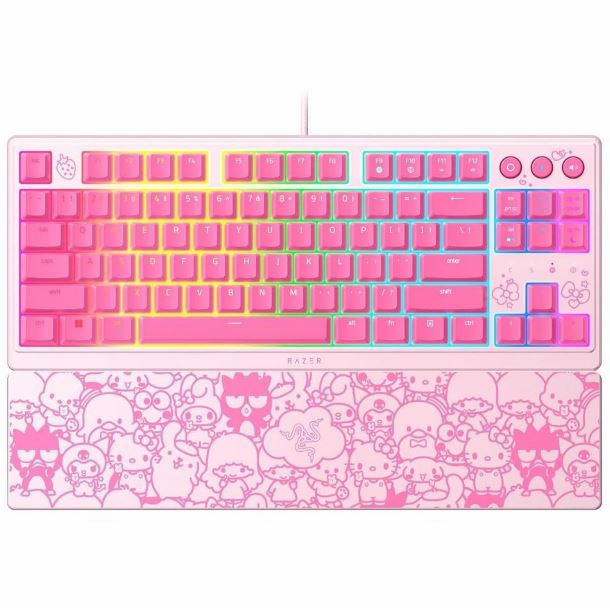 TECLADO GAMER RAZER ORNATA V3 TENKEYLESS HELLO KITTY AND FRIENDS EDITION RZ03-04881900-R3M1